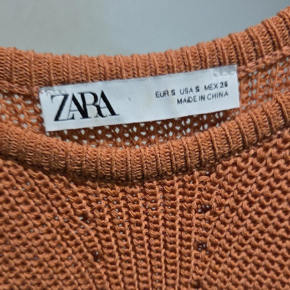 Zara Orange Knit Tank Top - Picture 2 of 4